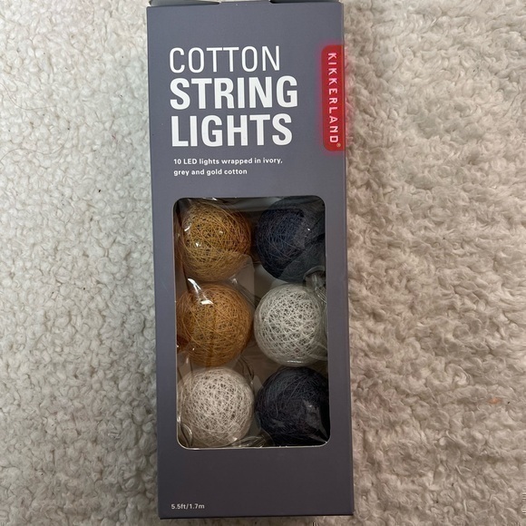 Kikkerland Other - Kikkerland Cotton String Lights